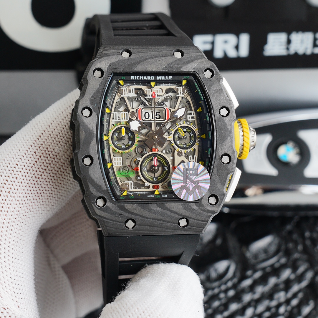 赤色が特徴的なリシャールミルモデルの紹介
