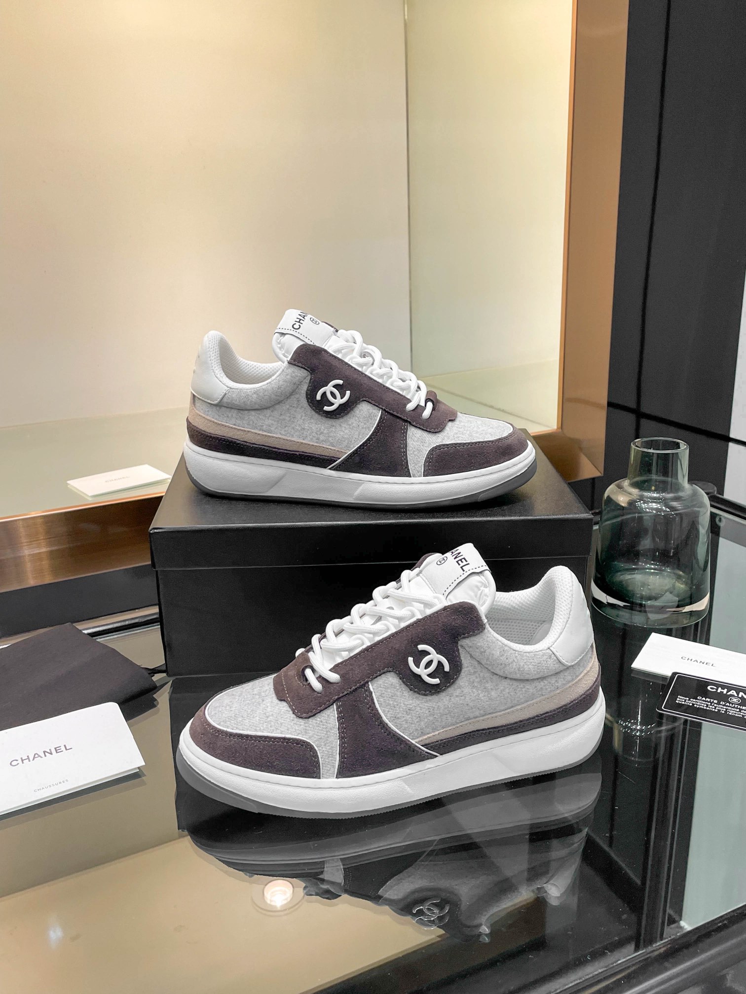 chanel ミニ マトラッセ ラムスキン