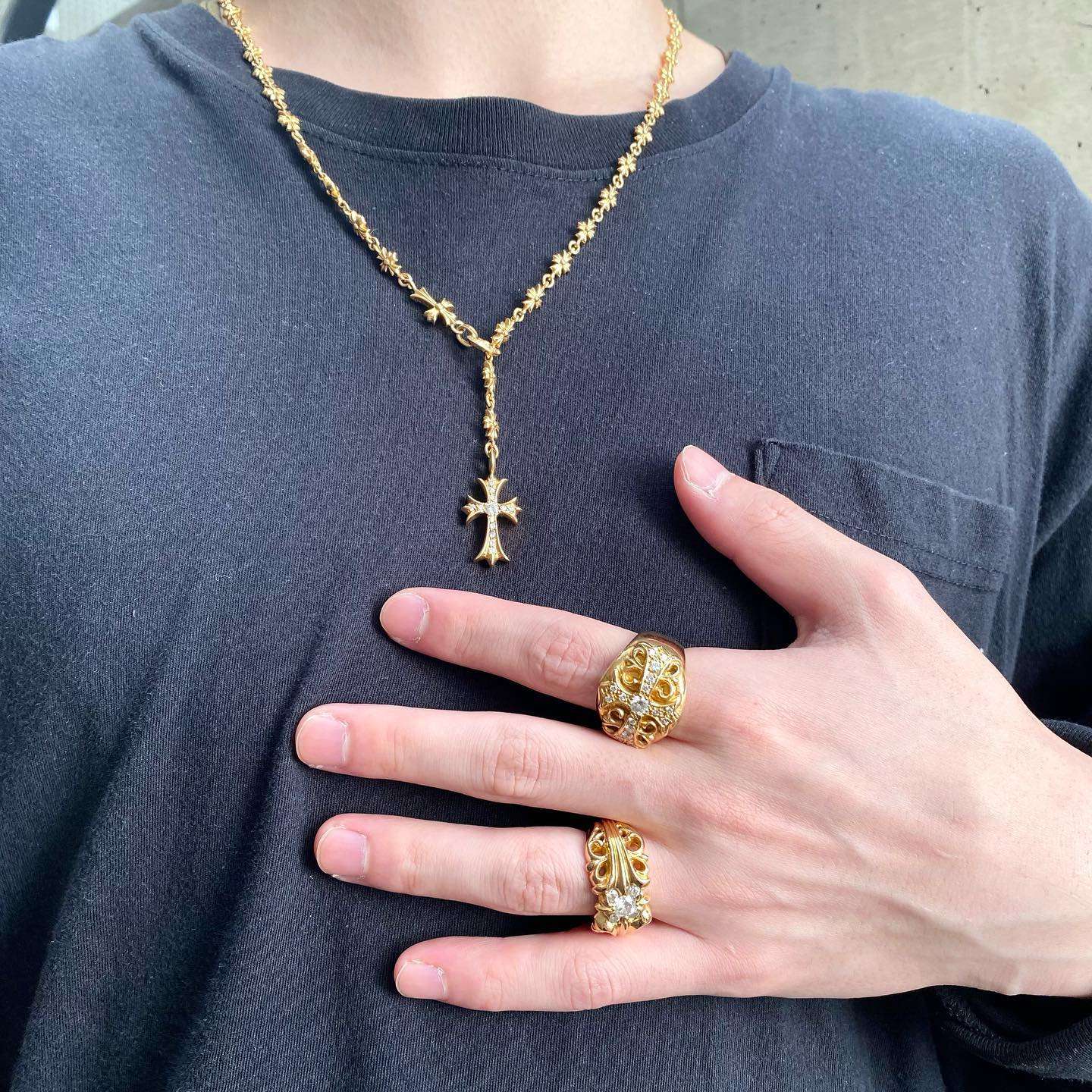 クロム ハーツ 結婚 指輪 金