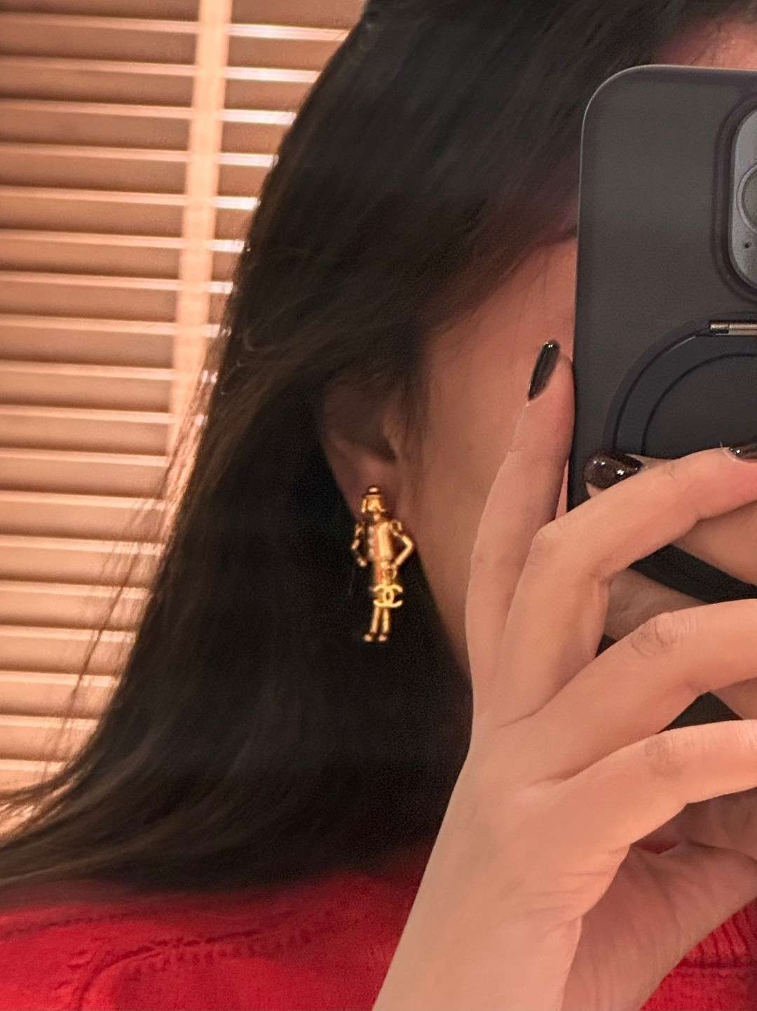 シャネル ピアス 黒