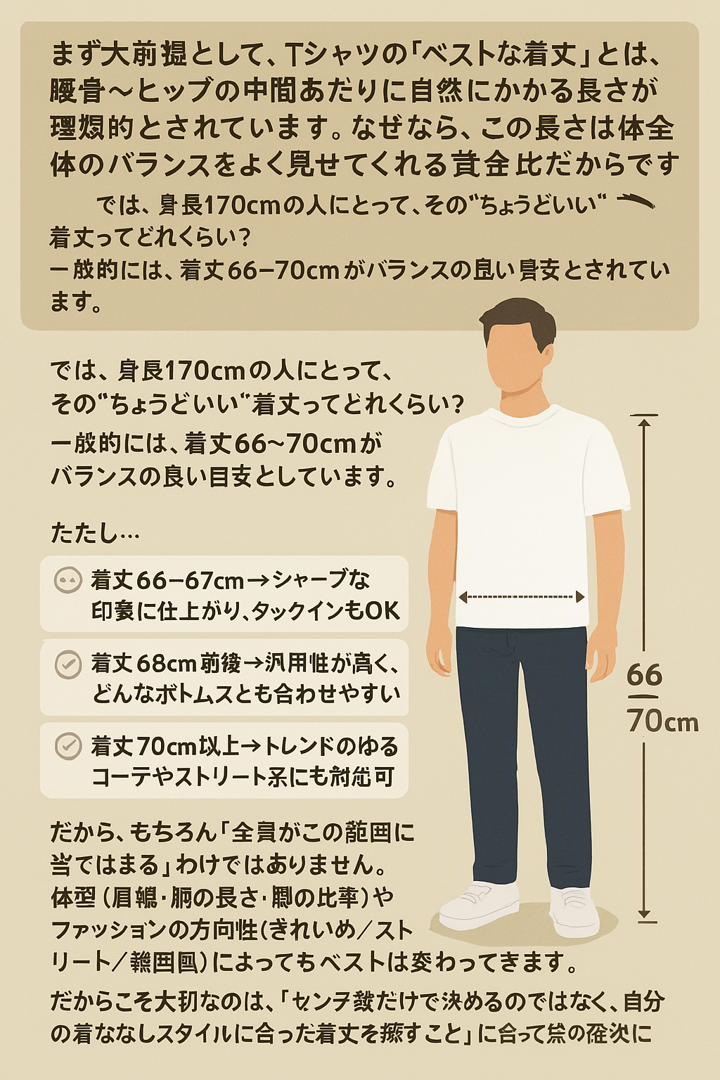 170cm男性におすすめのTシャツ着丈＆サイズ感.png