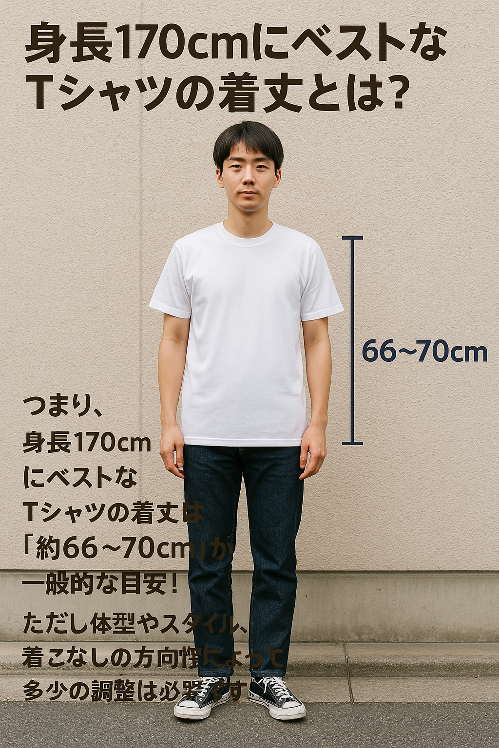 身長170cmにベストなTシャツの着丈とは？.png