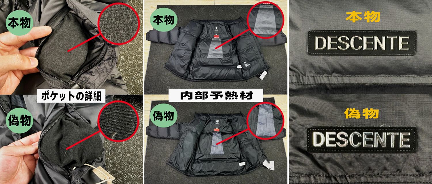 デサント 偽物の見分け方