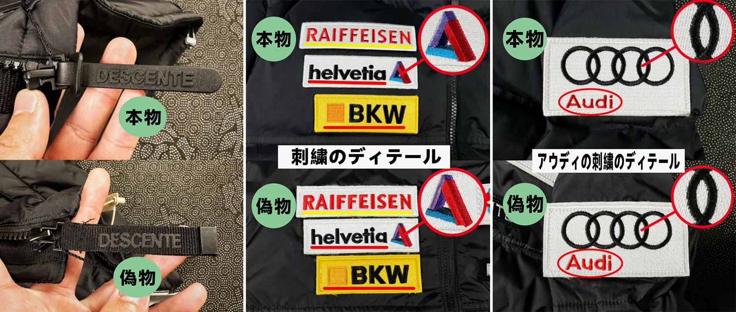 デサント 偽物の見分け方