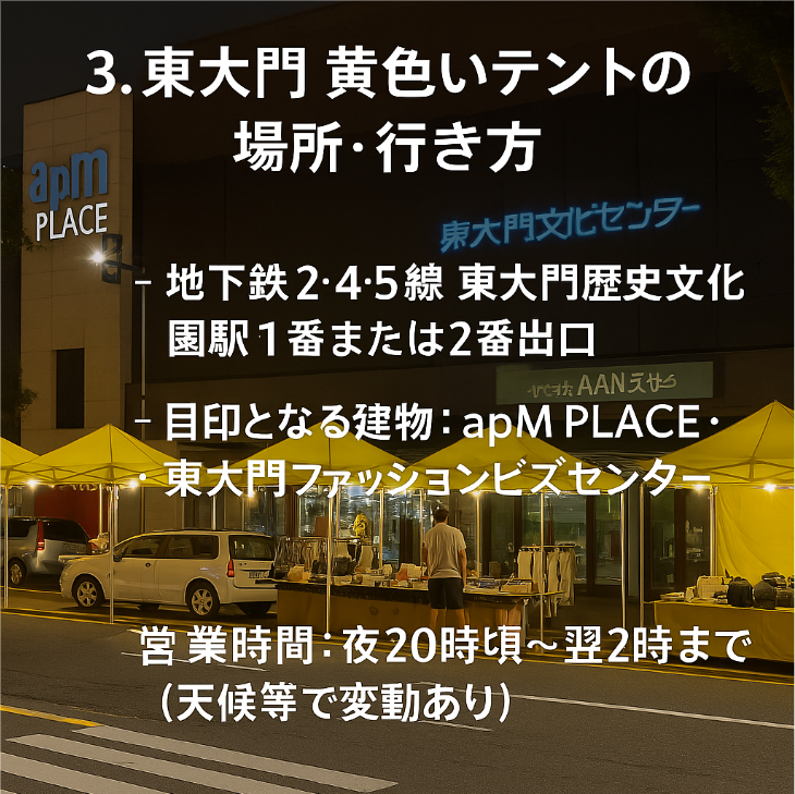 3. 東大門 黄色いテントの場所・行き方.jpg