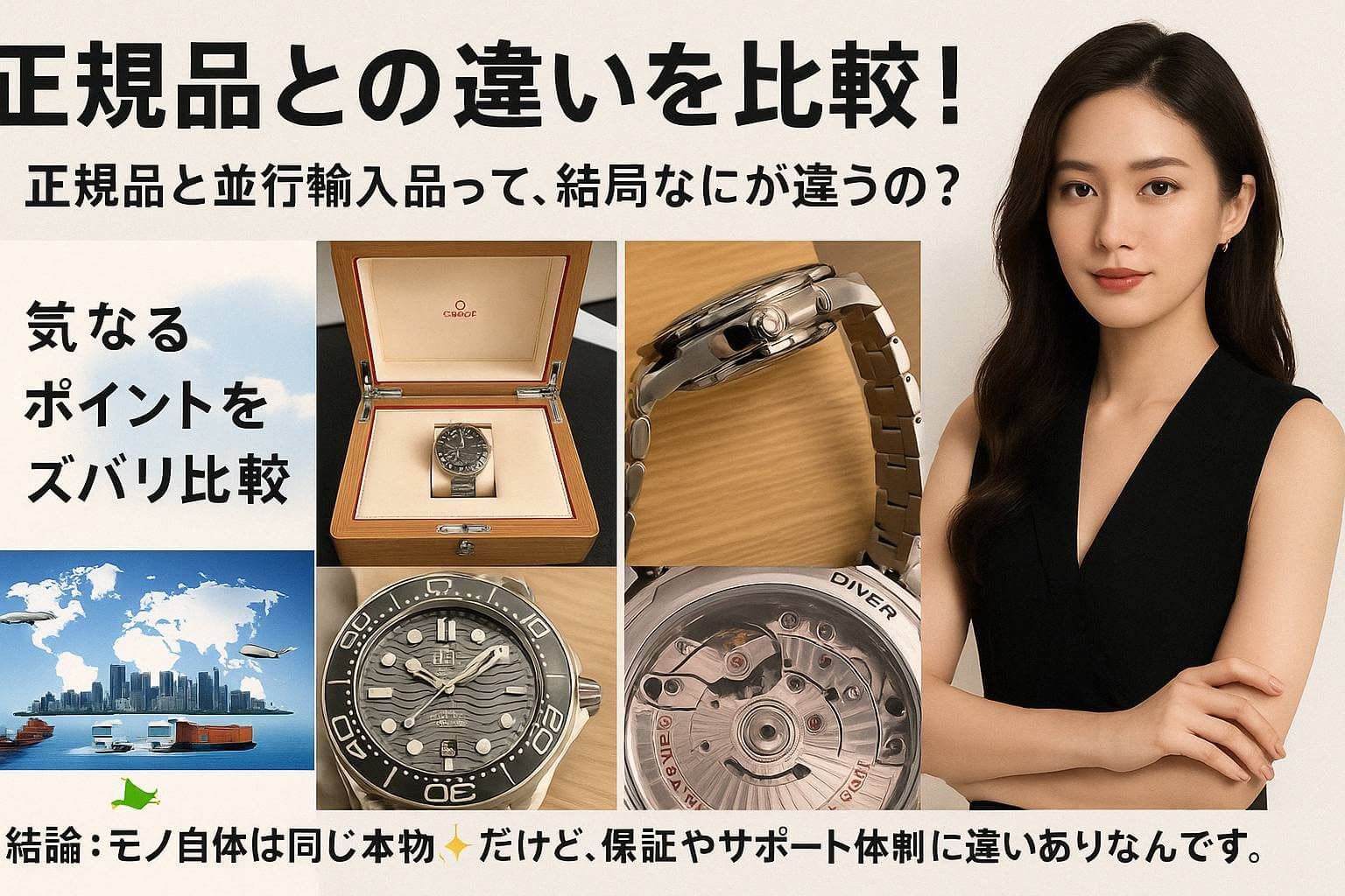 オメガの並行輸入品は本当にお得？正規品との違い・価格差・偽物