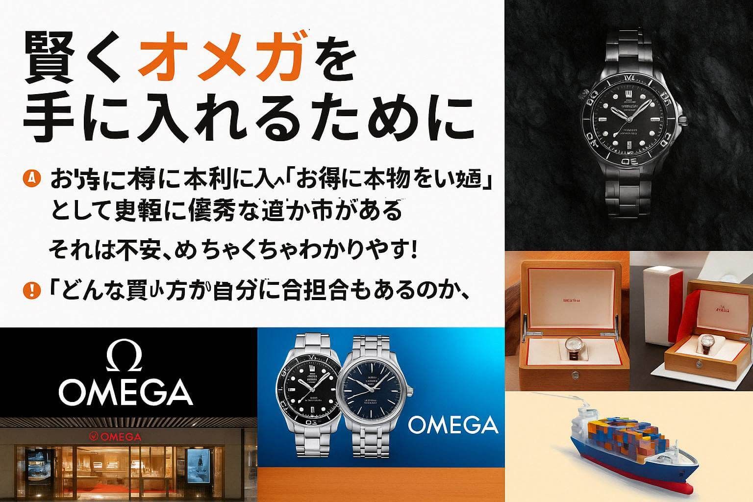 オメガの並行輸入品は本当にお得?正規品との違い・価格差・偽物 オメガの並行輸入品は本当にお得?正規品との違い・価格差・偽物