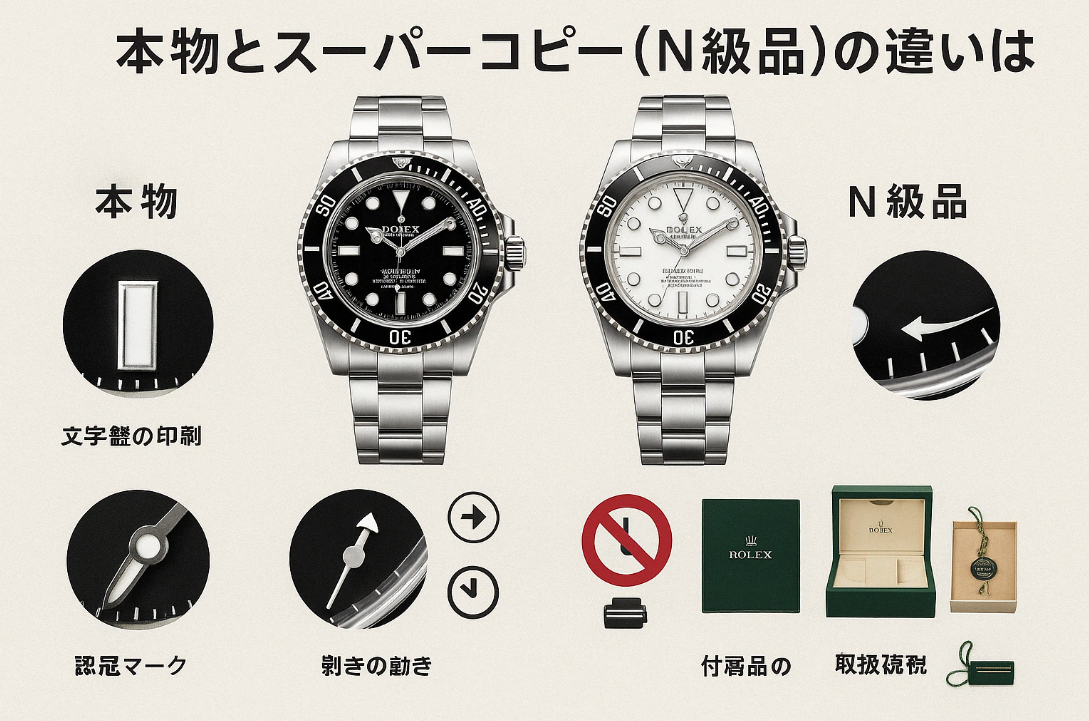 本物とスーパーコピー（N級品）の違いとは？.jpg