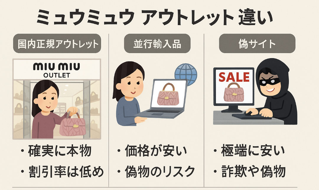 4. ミュウミュウ アウトレット 違い：国内正規 vs. 並行輸入 vs. 偽サイト.jpg