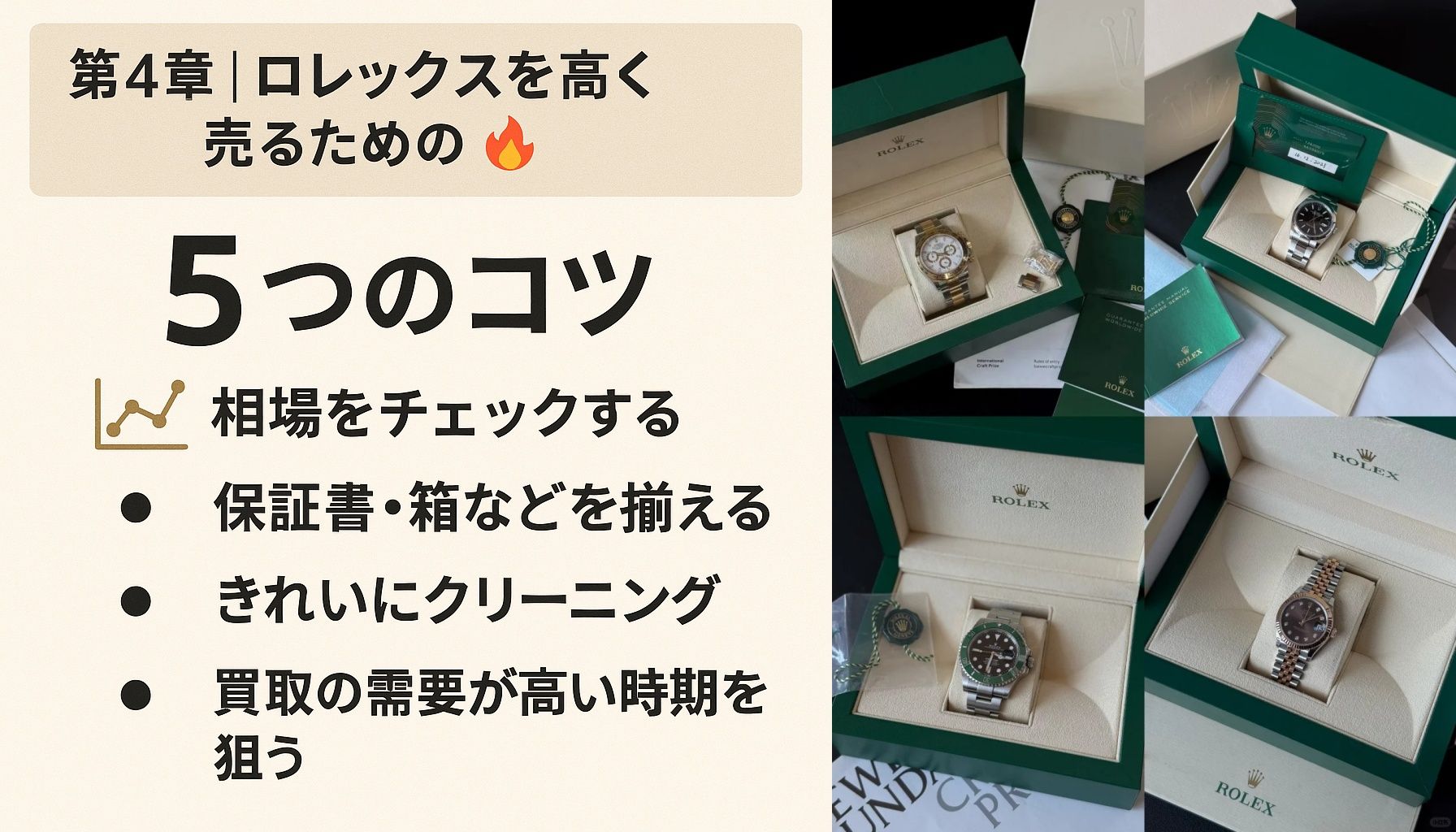 第4章｜ロレックスを高く売るための5つのコツ