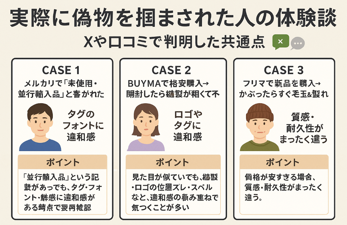 4. 実際に偽物を掴まされた人の体験談｜Xや口コミで判明した共通点.jpg