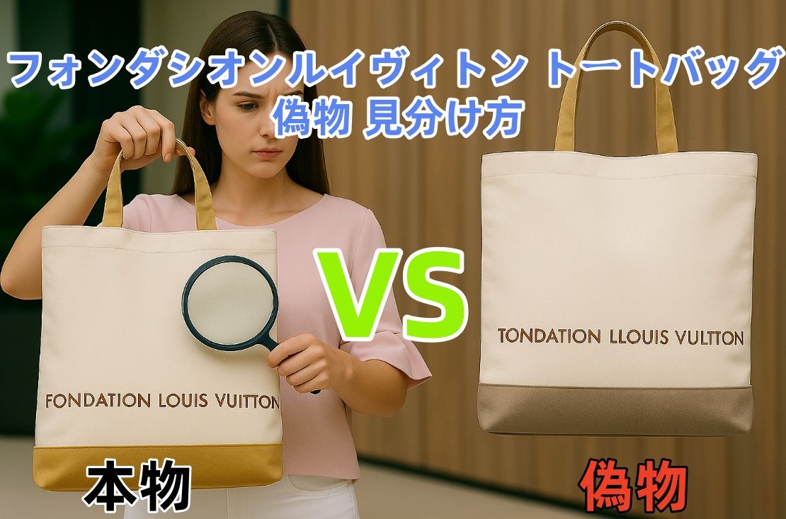 フォンダシオンルイヴィトン トートバッグ 偽物 見分け方(1).jpg