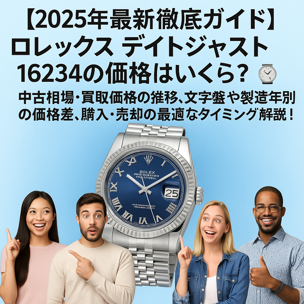 【2025年最新徹底ガイド】ロレックス デイトジャスト 16234の価格はいくら？中古相場・買取価格の推移、文字盤や製造年別の価格差、購入・売却の最適なタイミングを解説！.png
