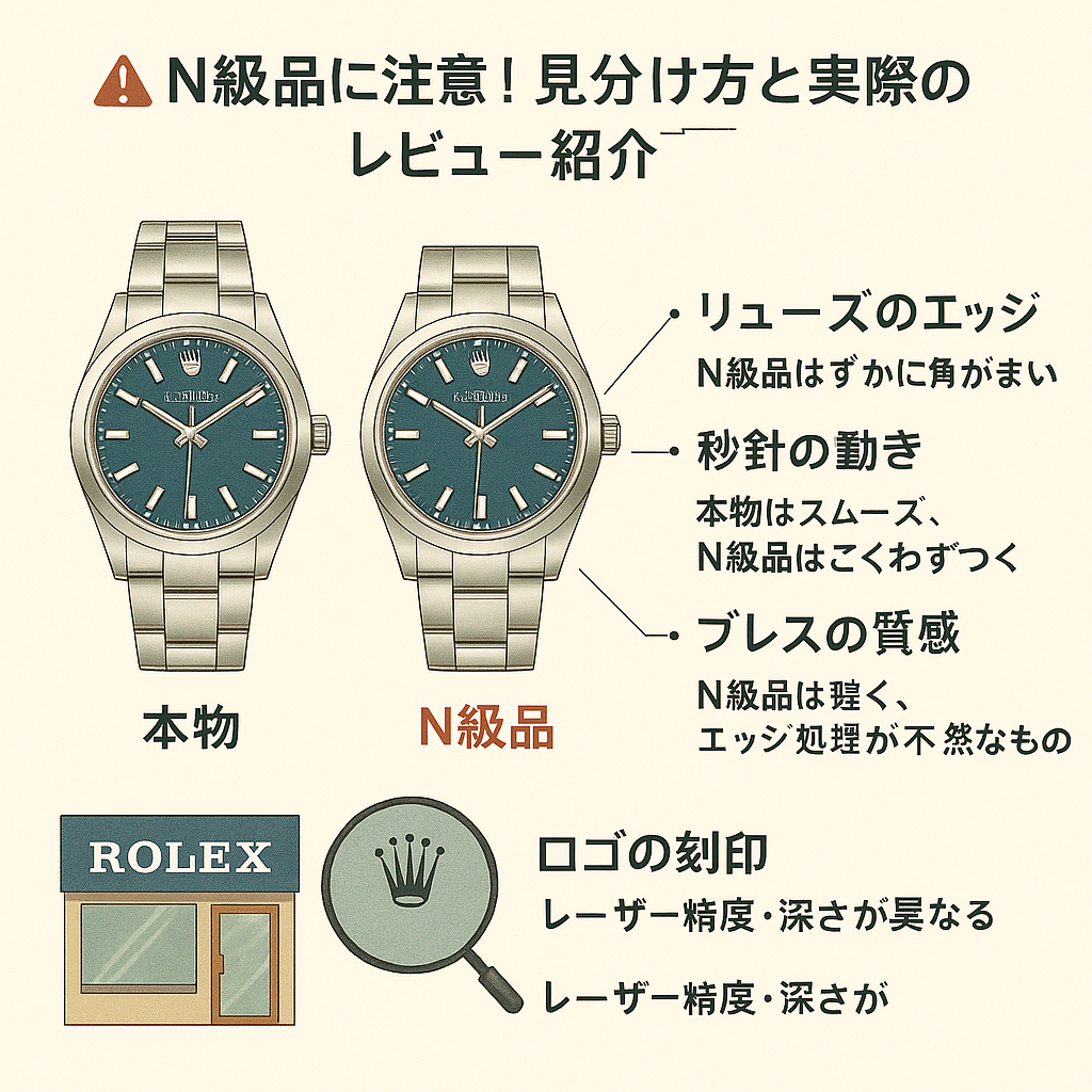 N級品に注意!見分け方と実際のレビュー紹介