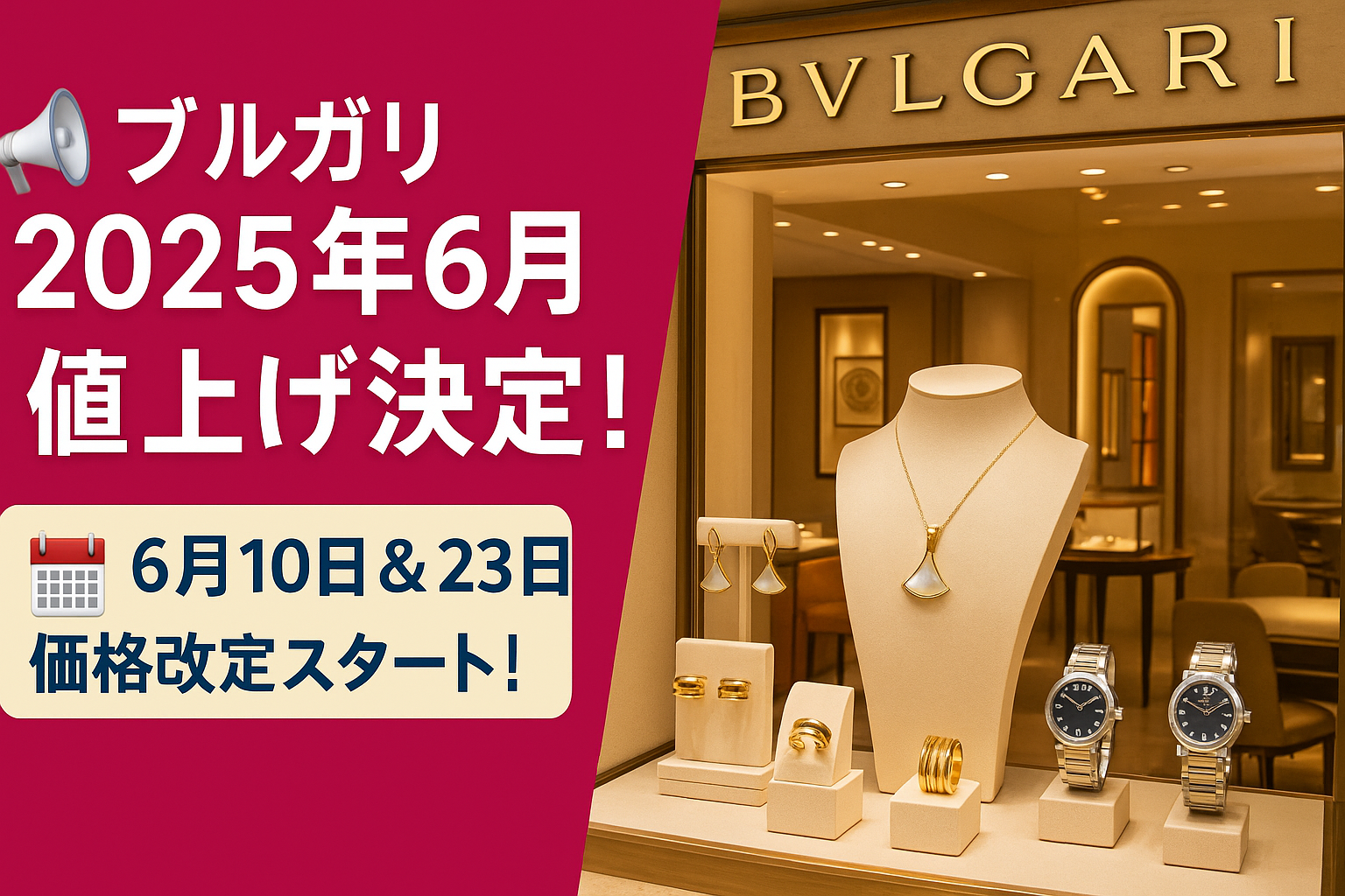 2025年6月決定】ブルガリが値上げへ！対象商品・値上げ率・購入前の 