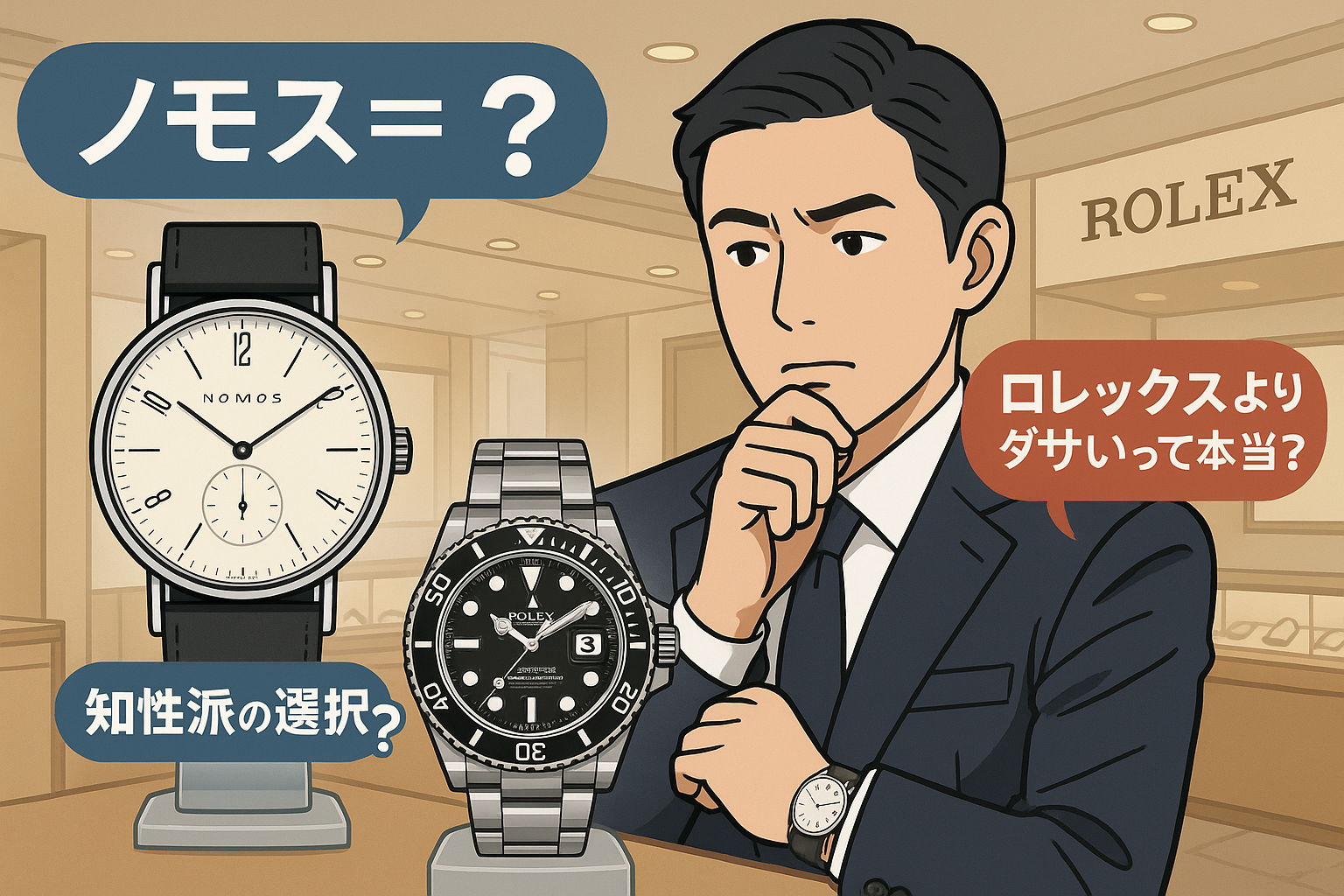 【2025年最新比較】ノモスの時計は本当にダサいのか?ロレックスとの違いやデザイン評価・愛用者の声・選ばれる理由まで徹底解説!.png