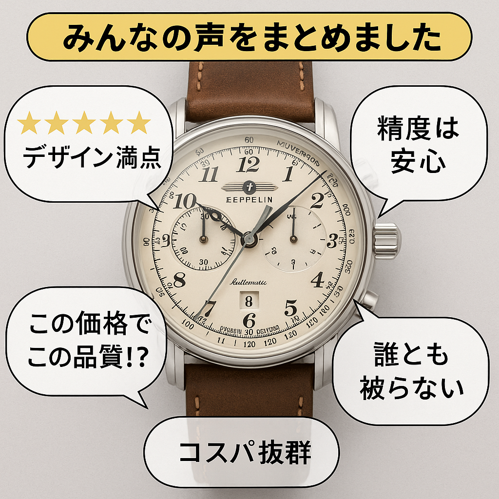 実際の評判・口コミまとめ(ツェッペリン 時計 格付け).png