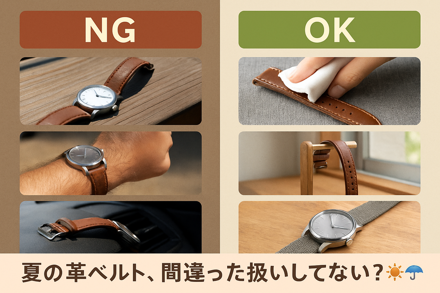 雨・汗・夏場に要注意！革ベルトのNG行為とは？.png