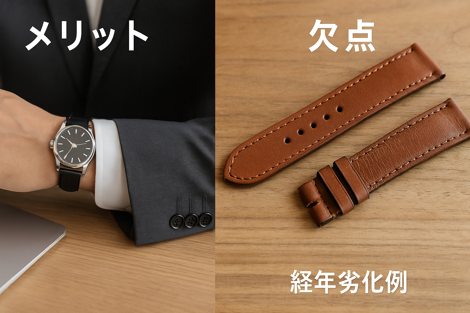 2. 革ベルトのメリットと 欠点.png