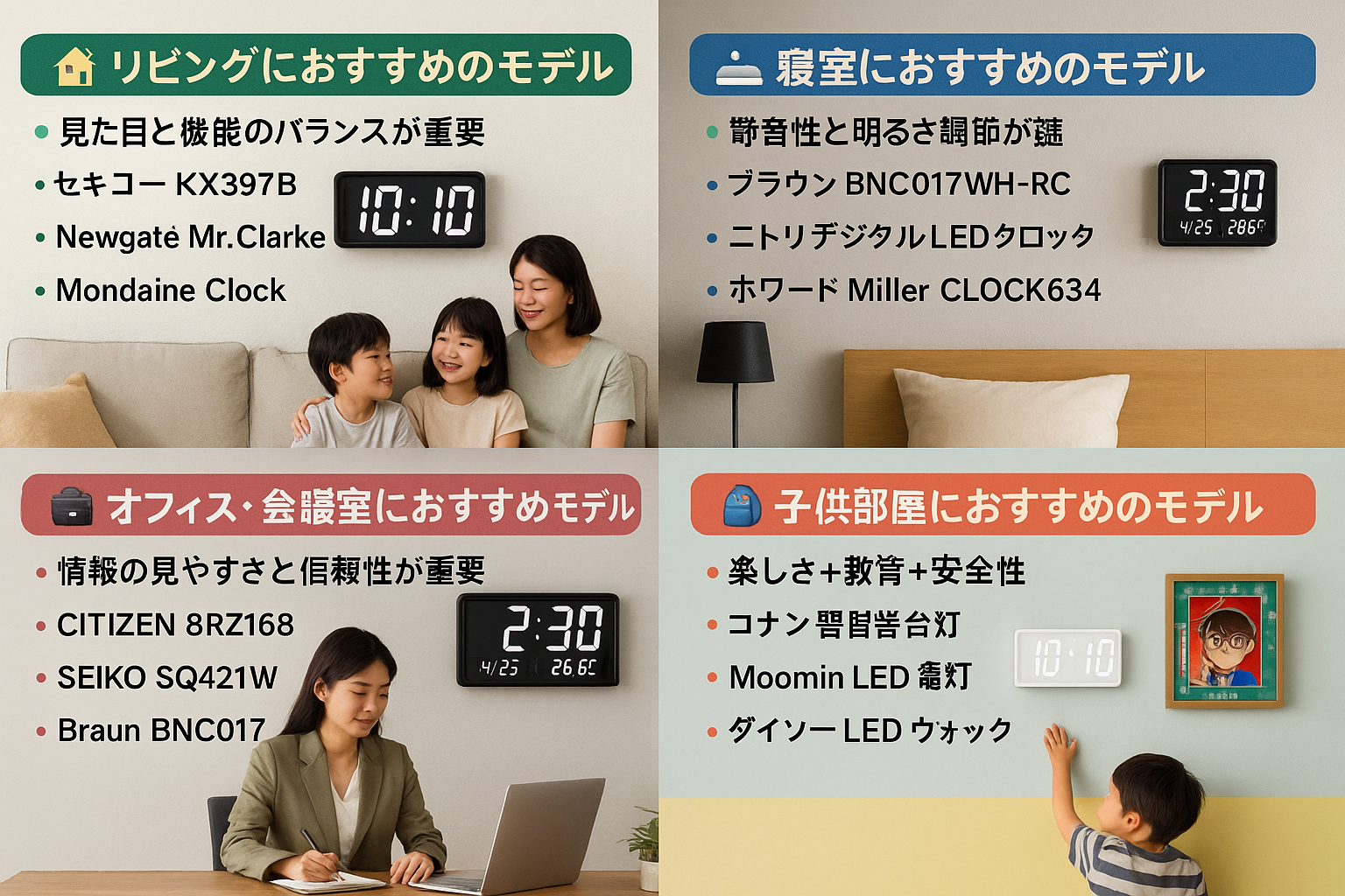 4. 設置場所別おすすめモデル｜リビング・寝室・オフィス・子供部屋.png