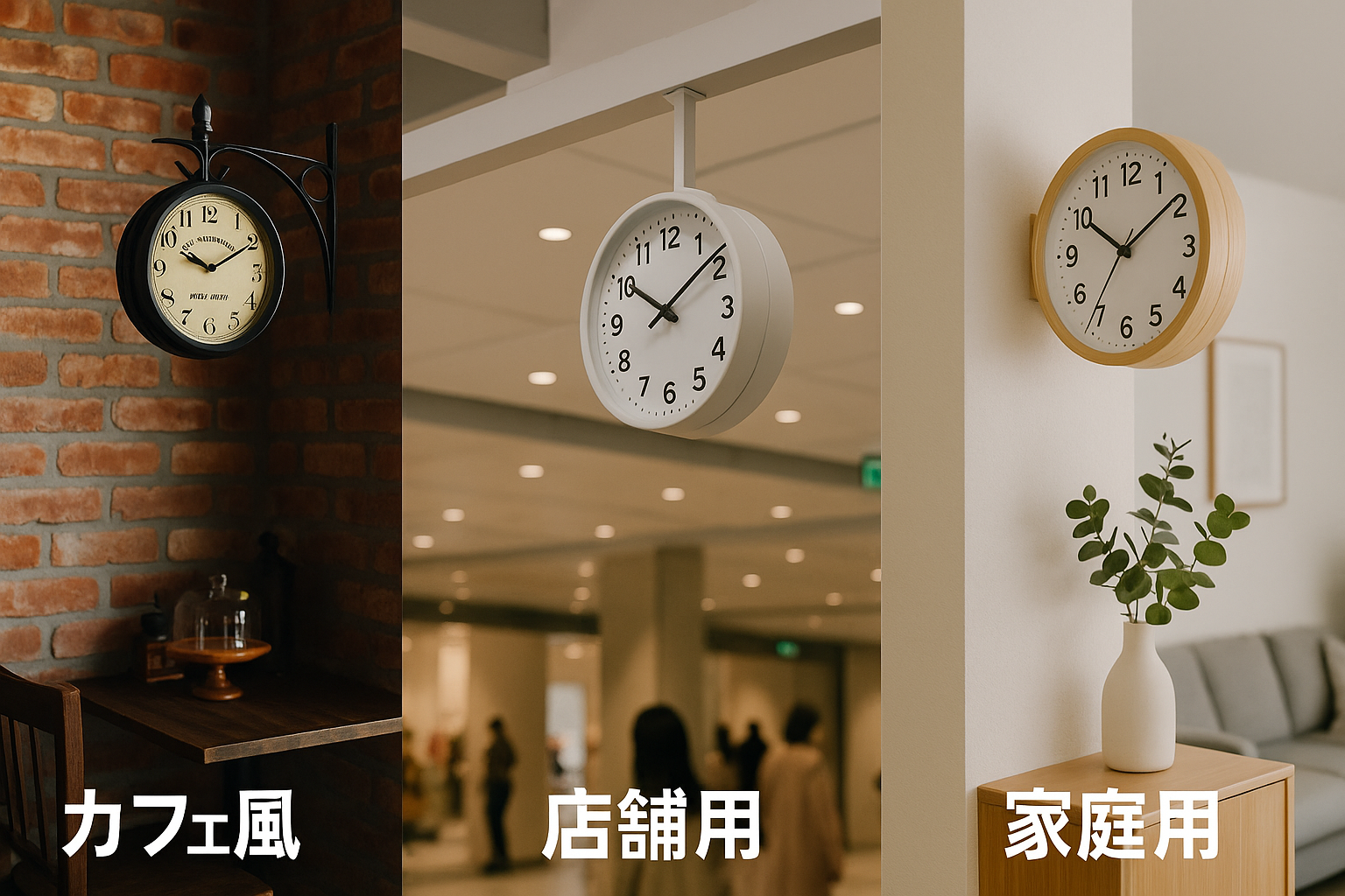 2. 両面時計の選び方｜カフェ風・店舗用・家庭用スタイル別ガイド.png
