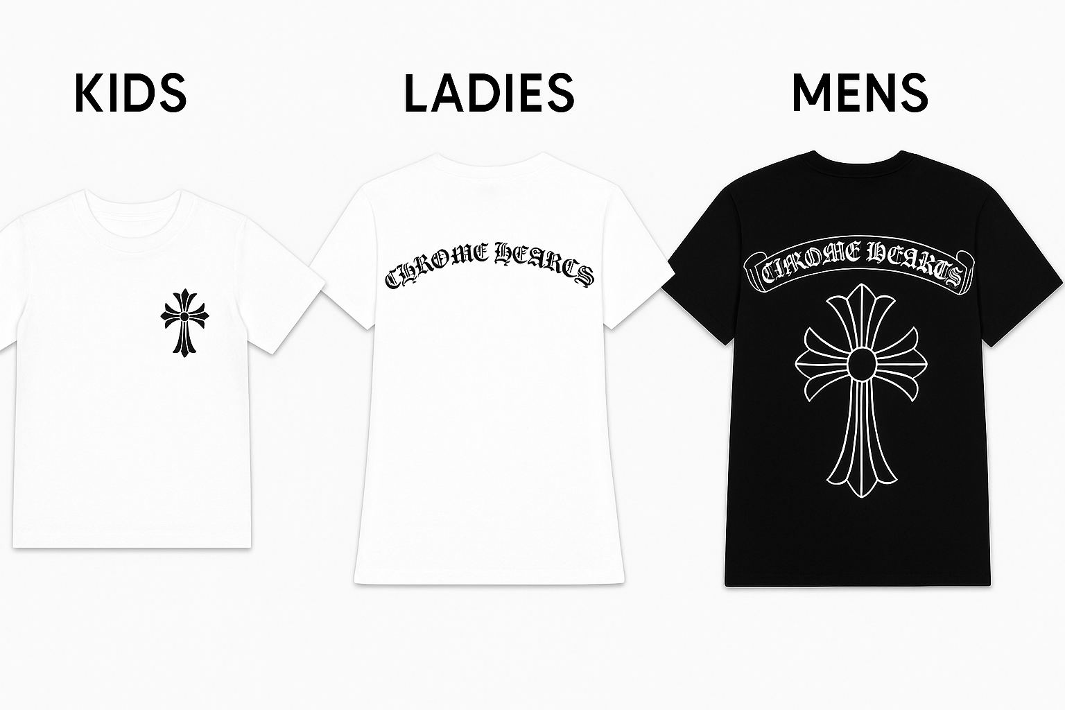 4. クロムハーツのTシャツ各種モデル解説（キッズ・レディース・メンズ）.png