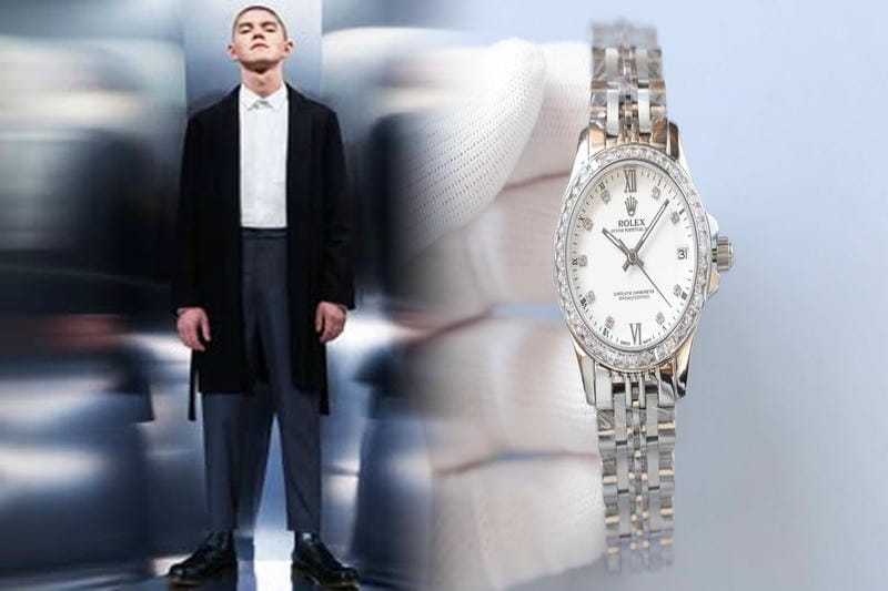 ロレックス、ヴィンテージウオッチを再現した腕時計 - コンビカラーのステンレス製ラウンドケース