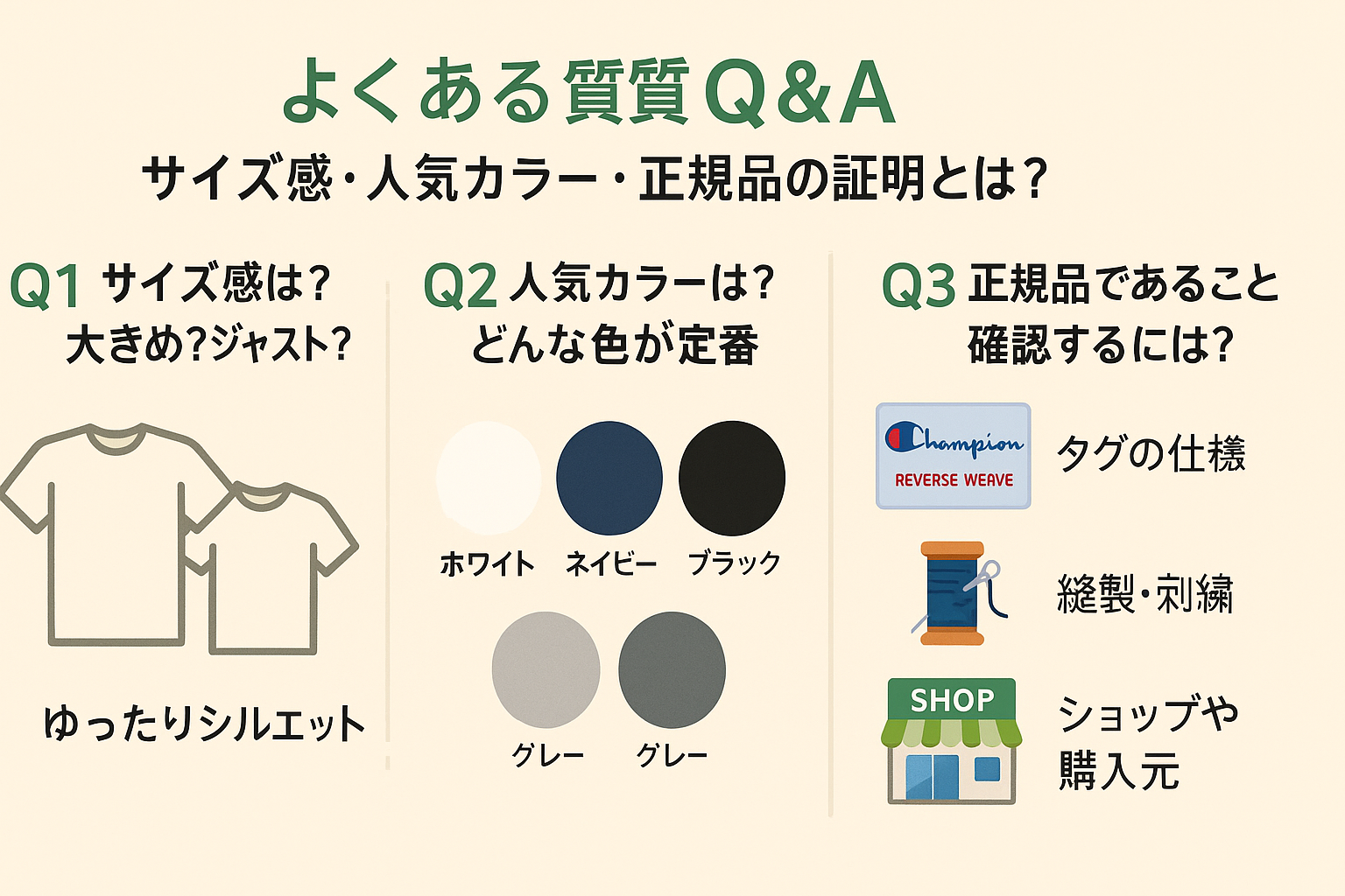 よくある質問Q&A｜サイズ感・人気カラー・正規品の証明とは？.png