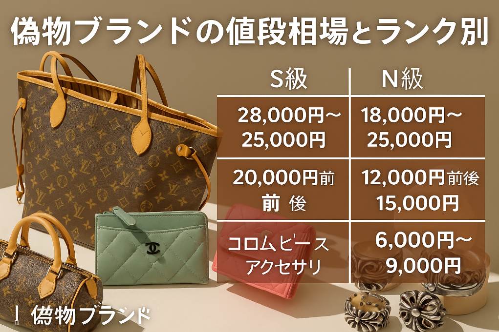 3. 偽物ブランドの値段相場とランク別（N級・S級）の違い.png