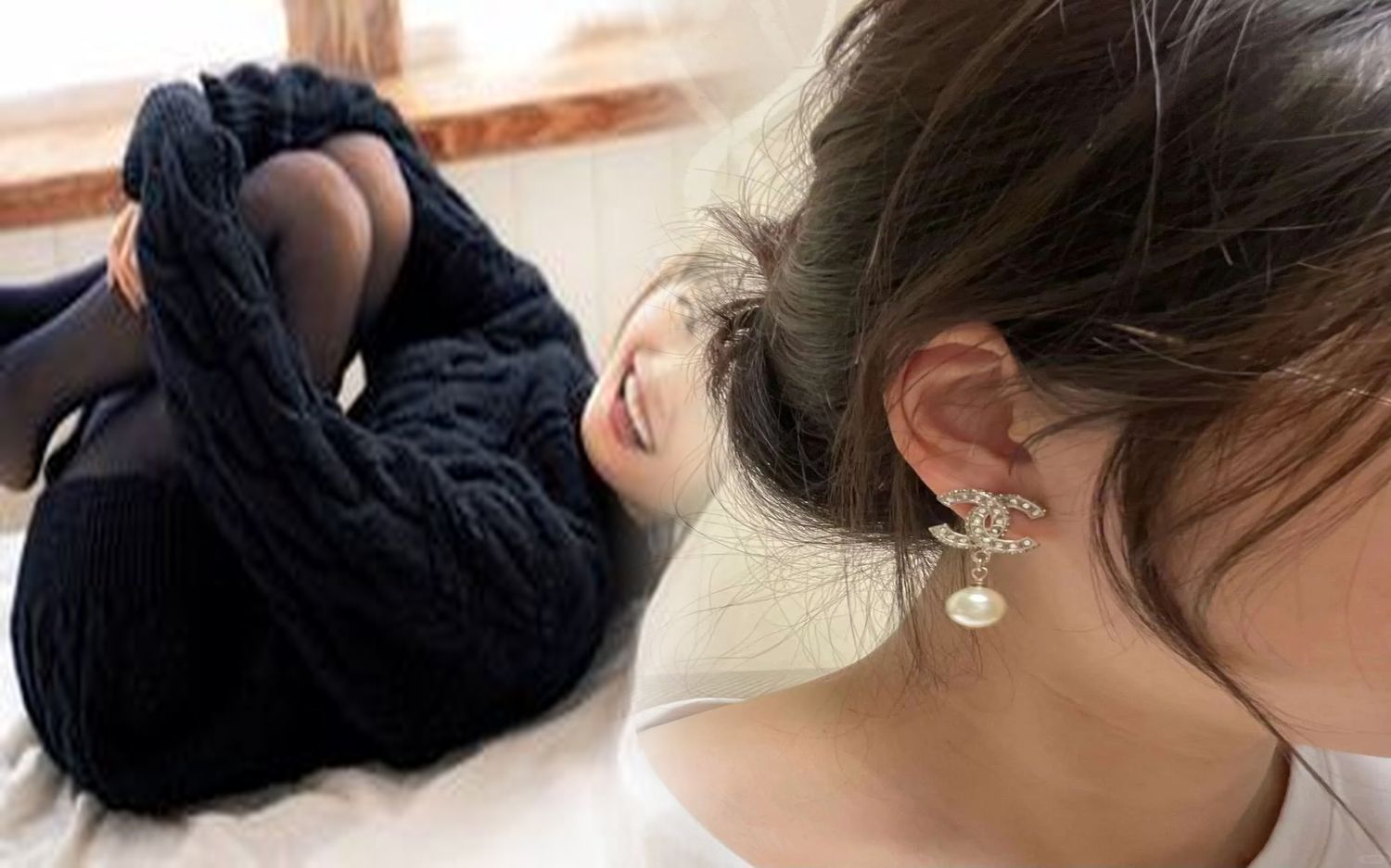 シャネル ピアス 黒