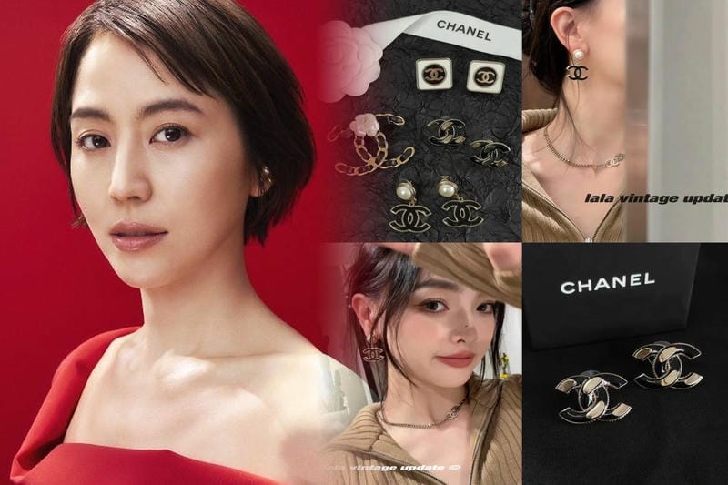 シャネル ピアス 18 金