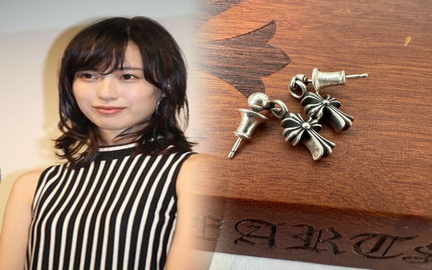 安全 ピン ピアス クロム ハーツ