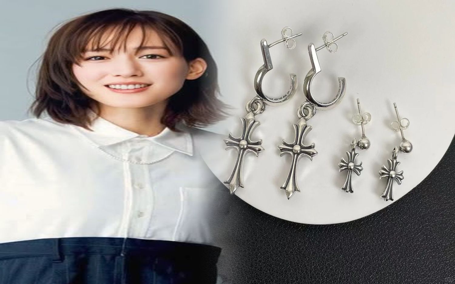 クロム ハーツ 風 フープ ピアス
