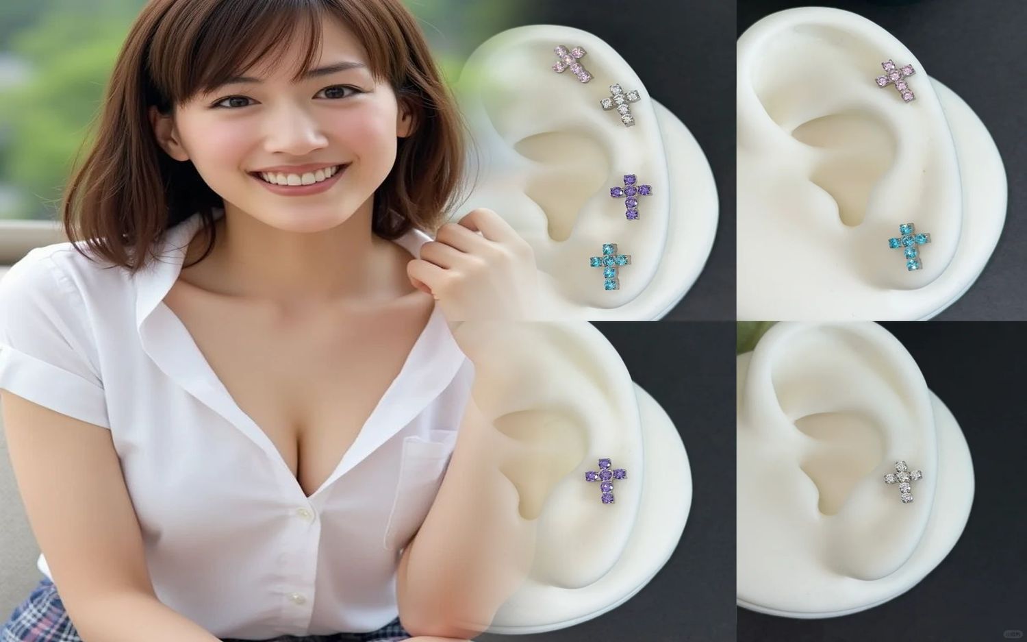 安全 ピン ピアス クロム ハーツ