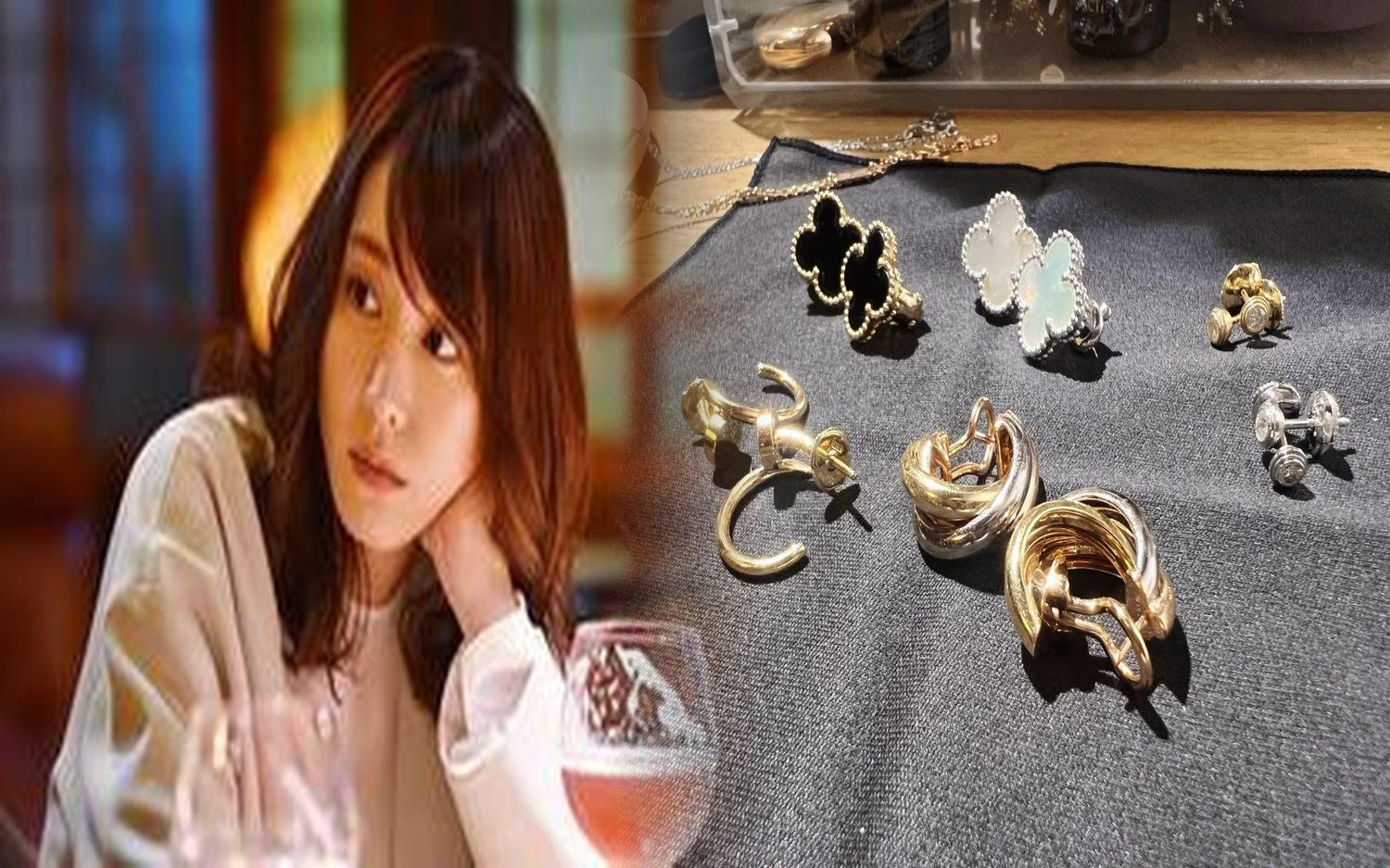 クロム ハーツ 風 ピアス ゴールド