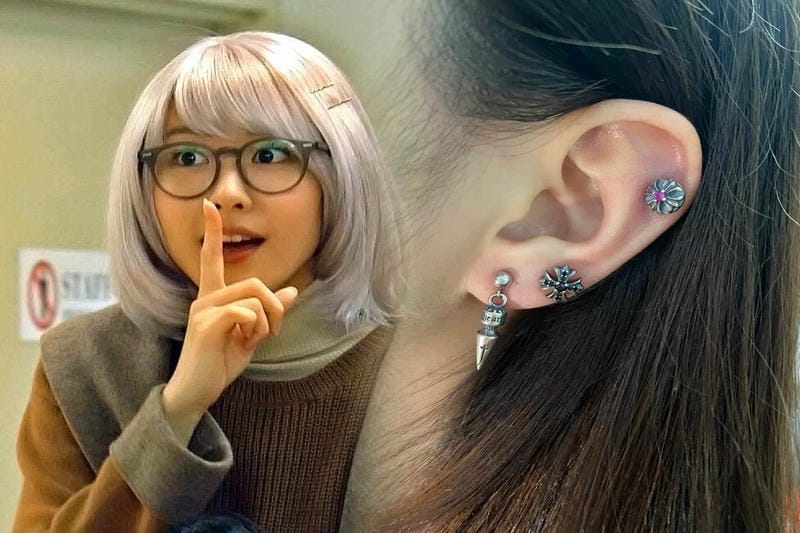 クロム ハーツ 安全 ピン ピアス ゴールド