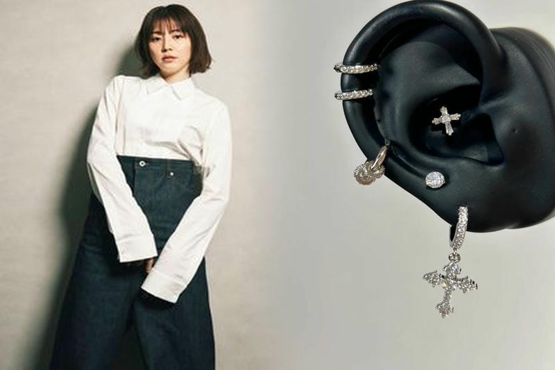 クロム ハーツ 22k ピアス ダイヤ