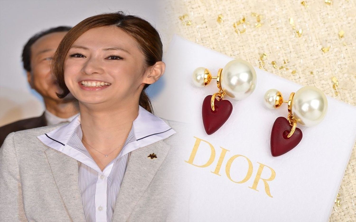 dior ピアス パール