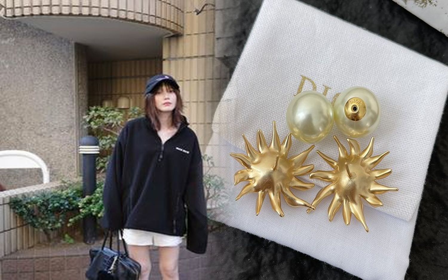 ディオール ピアス 月