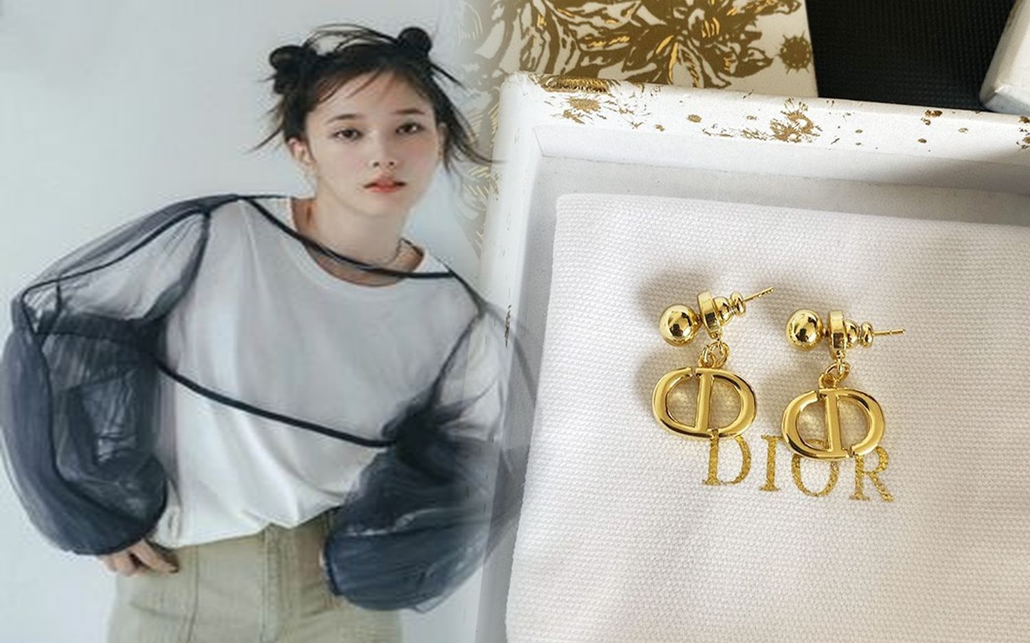 dior フープ ピアス