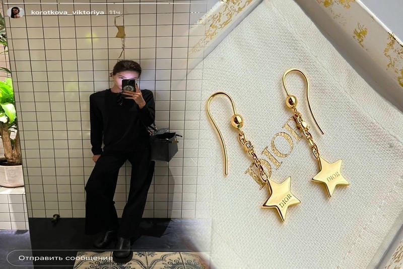 dior ハート ピアス