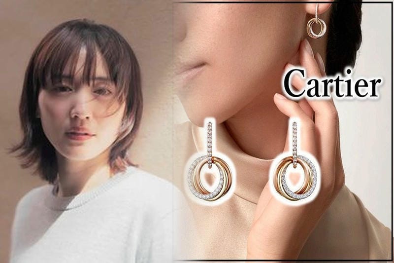 カルティエ ダイヤ ピアス 一 粒