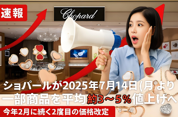 【速報】ショパールが2025年7月14日（月）より一部商品を平均約3〜5%値上げへ｜今年2月に続く2度目の価格改定.png