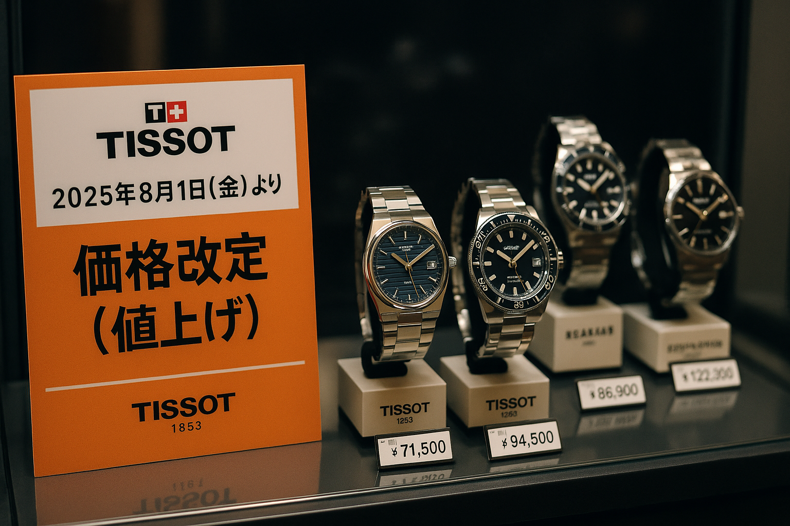 TISSOT（ティソ）値上げ決定