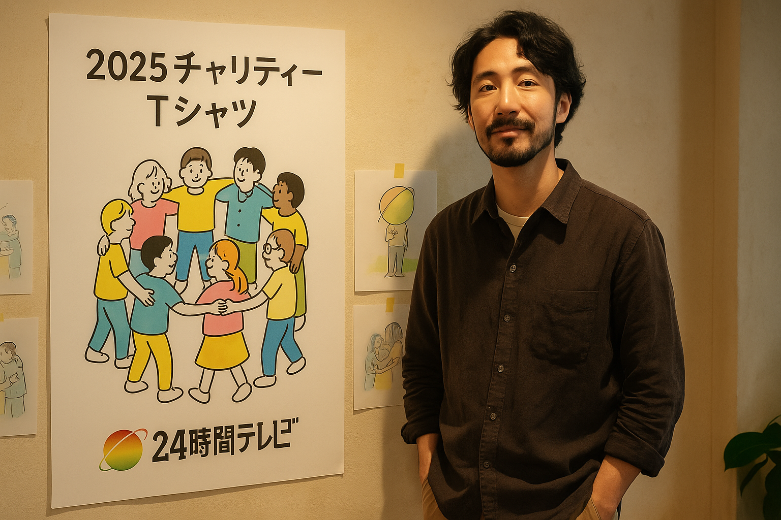 チャリティーTシャツを作ったのは誰ですか?デザインコンセプトと背景.png