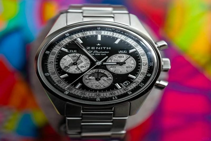 ZENITH DEFYシリーズサイドオープン時間単位計算腕時計を鑑別評定します