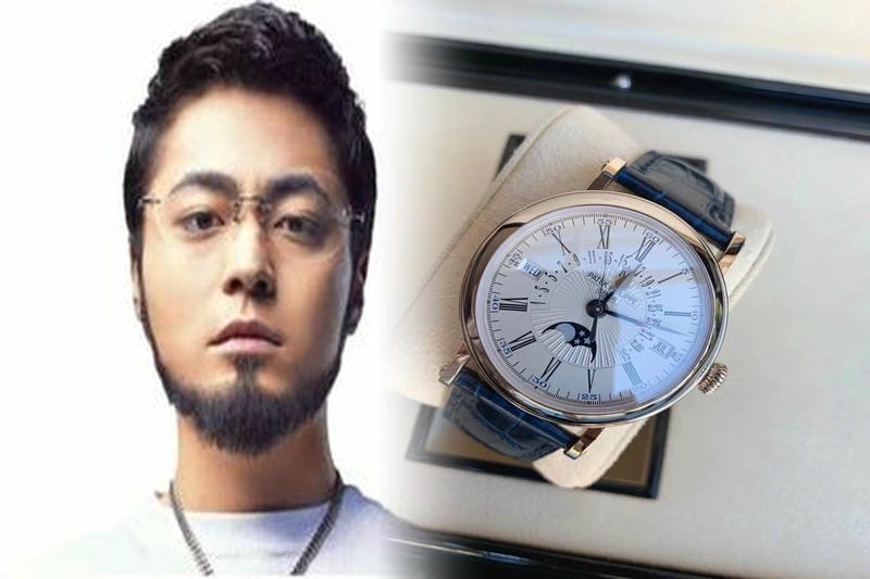 普通ではない長方形のパテック・フィリップのプラチナの腕時計