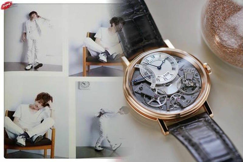 ブレゲClass iqueクラシックシリーズ5395超薄型の陀飛輪の透かした腕時計