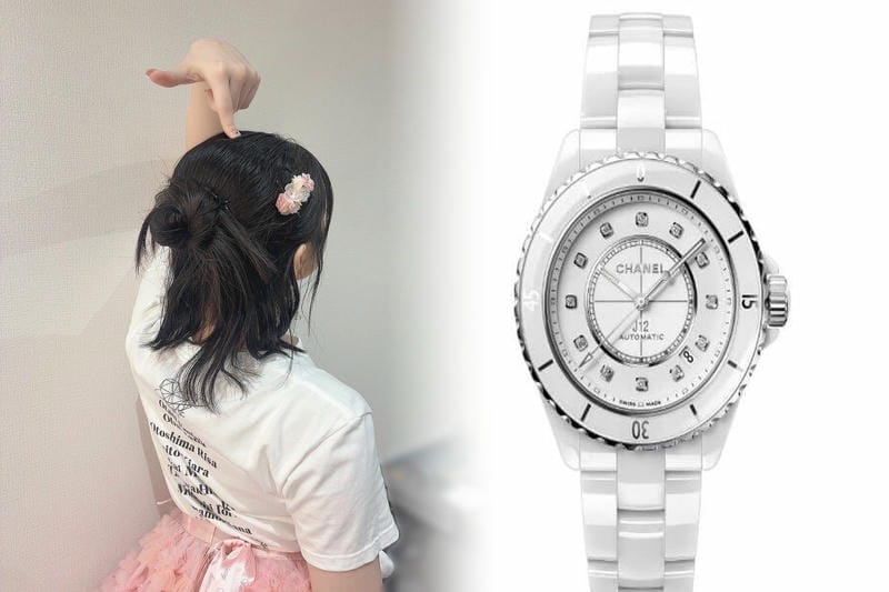 シャネル 時計 白