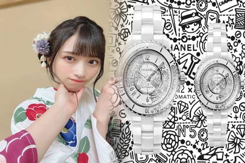 シャネル 時計  J12 33 ピンクライト H4863 針と12･3･6･9